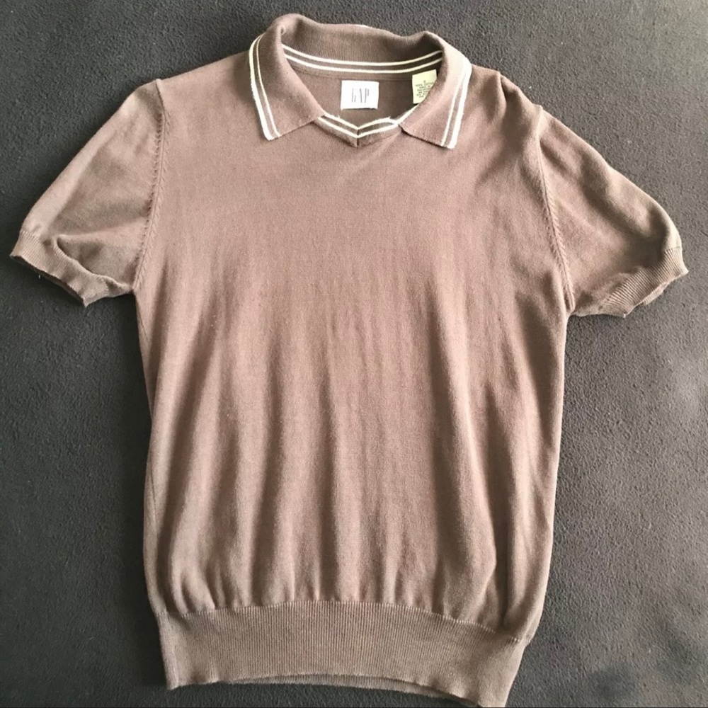 Vintage 90’s Men’s Short Sleeve Thin Sweater Polo Shirt Rare!